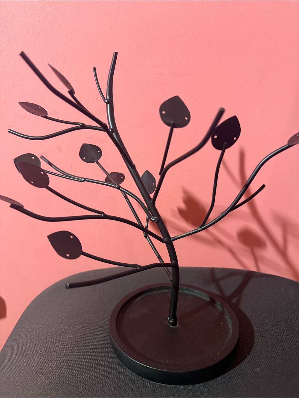 Black Metal Tree Jewelry Stand - Home Art